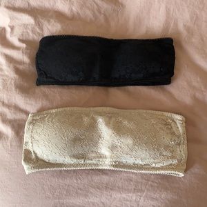 Black and nude lace bandeau